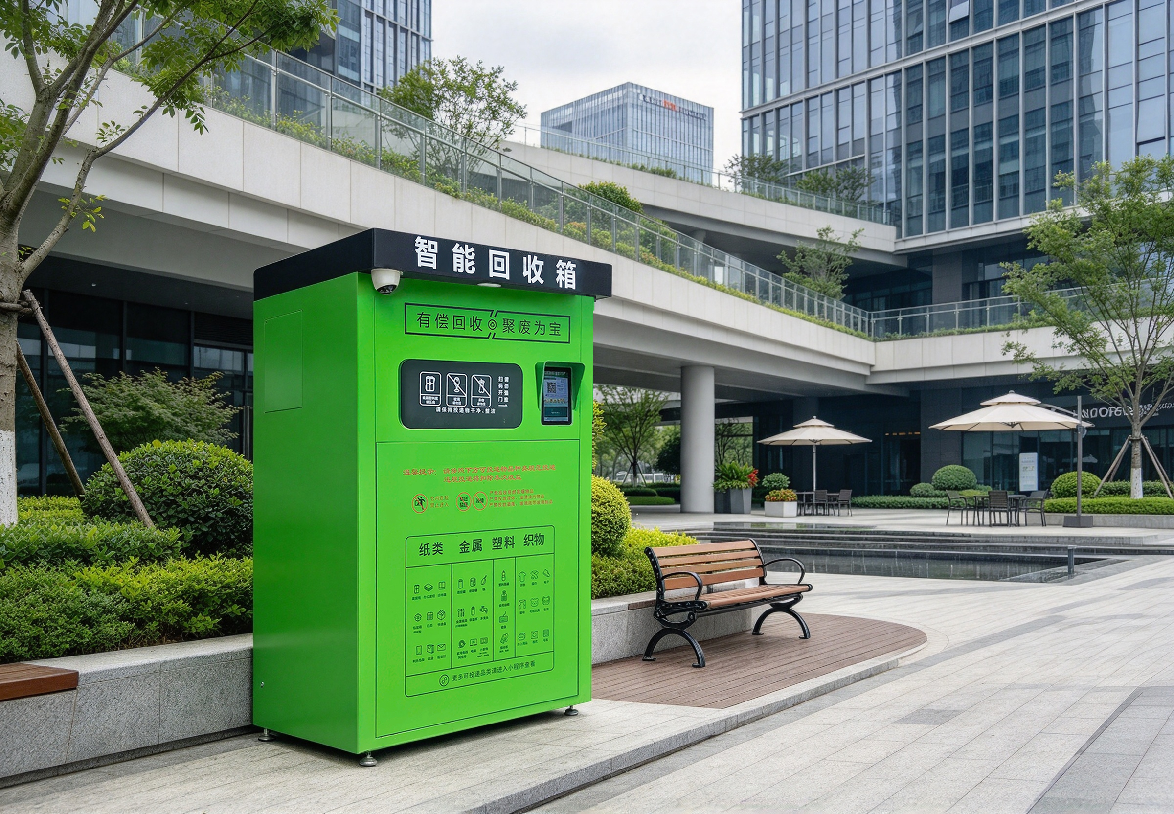 写字楼场景|办公区智能废品回收案例